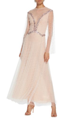 Sandra Mansour + M'O Exclusive Embellished Tulle Dress