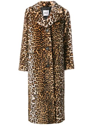 Stand + Oversized Leopard Print Coat