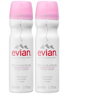 Evian + Brumisateur® Natural Mineral Water Facial Spray Travel Duo