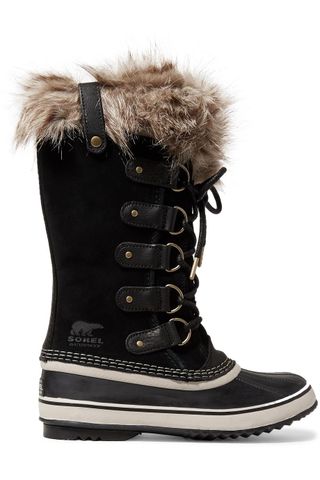 Sorel + Joan of Arctic Faux Fur-Trimmed Waterproof Suede and Rubber Boots