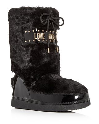 Love Moschino + Faux-Fur Moon Boots