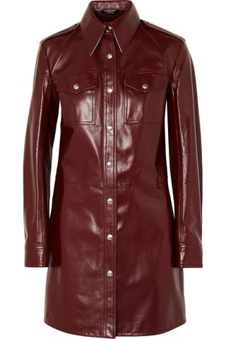 Calvin Klein 205W39NYC + Leather Mini Dress