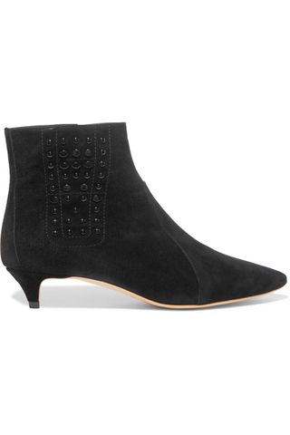 Tod's + Studded Suede Ankle Boots