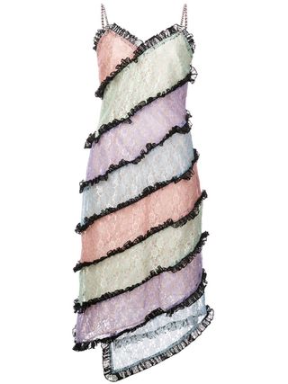 Sandy Liang + Lace Ruffle Trim Dress