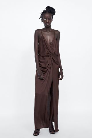 Zara + Strappy Dress With Knot