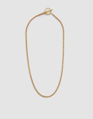 All Blues + Rope Necklace in Polished Gold