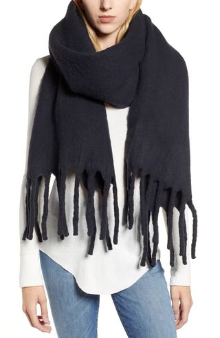 All Saints + Solid Brushed Wool Blanket Scarf