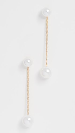 Theia Jewelry + Double Imitation Pearl Earrings