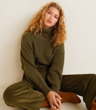 Mango + Contrasting Knit Sweater
