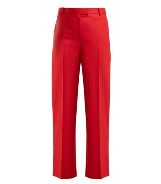 The Row + Lada Tailored Wool-Crepe Trousers