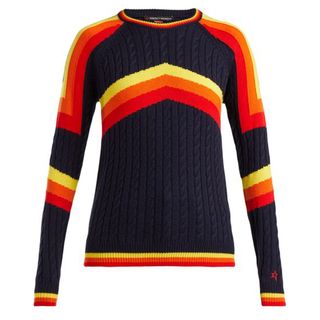 Perfect Moment + Tignes Cable-Knit Wool Sweater