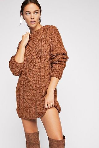 Free People + Imogen Cable Knit Sweater
