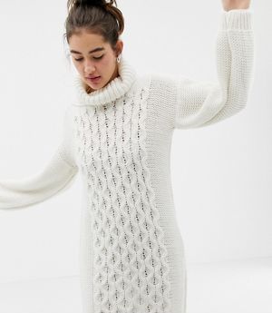 Oneon + Hand Knitted Cable Sweater Dress