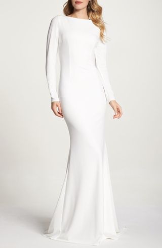 Noel and Jean by Katie May + Wasson Cowl Back Crepe Gown