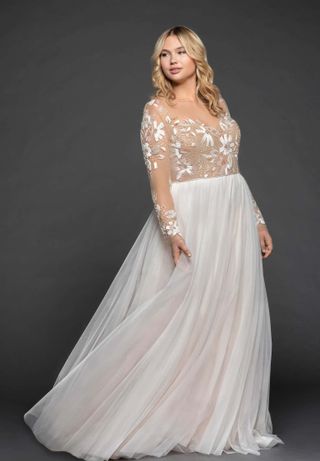 Hayley Paige + Remmington Embellished English Tulle Gown