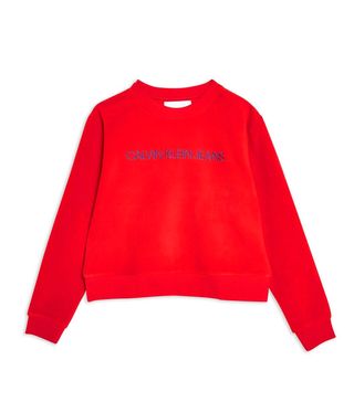 Topshop + Fleece Sweatshirt by Calvin Klein