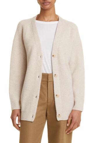 Vince + Oversize Wool & Cashmere Cardigan