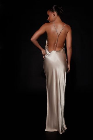 Meshki + Sera Diamante Maxi Dress With Low Back