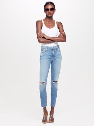 Mother + High Waisted Looker Ankle Jeans