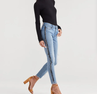 7 for All Mankind + Luxe Vintage Ankle Skinny Jeans in Flora