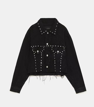 Zara + Premium Rocky Cropped Denim Jacket