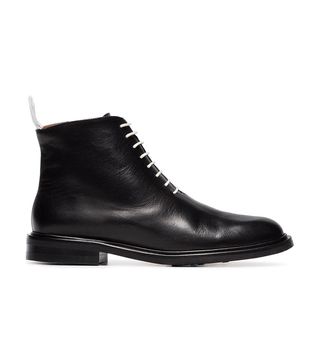 ATP Atelier + Black Erica Lace-Up Leather Combat Boots