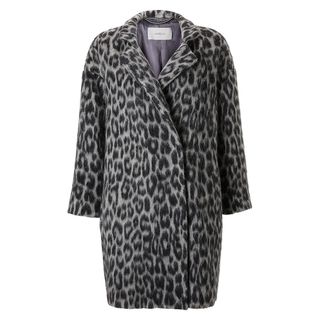 Marella + Leopard Wool Alpaca Coat