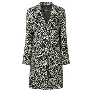 Pinko + Leopard-Print Coat