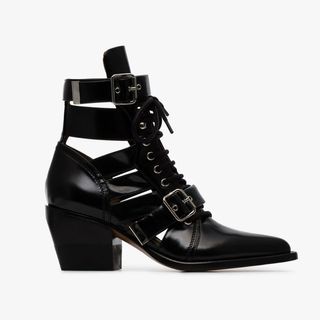 Chloé + Reilly Buckle Embellished Ankle Boots