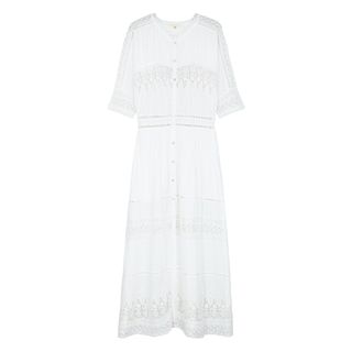 LoveShackFancy + Beth Crochet-Trimmed Cotton Maxi Dress