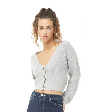Forever 21 + Brushed Button-Front Sweater