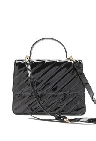 Forever 21 + Quilted Faux Patent Leather Satchel