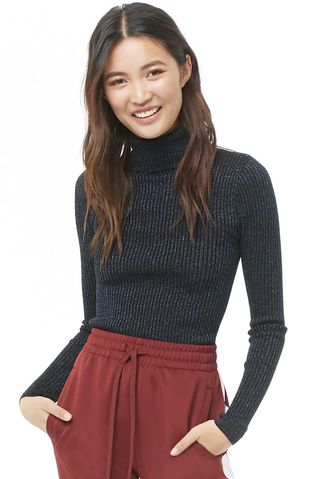 Forever 21 + Metallic Ribbed Sweater
