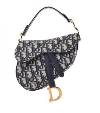 Dior + Oblique Mini Saddle Bag