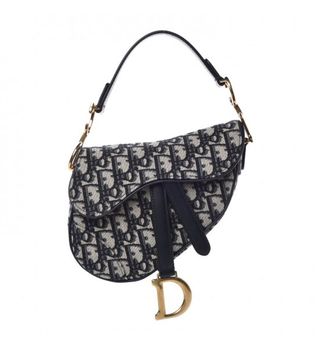Dior + Oblique Mini Saddle Bag