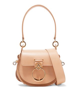 Chloé' + Tess Small Leather and Suede Shoulder Bag