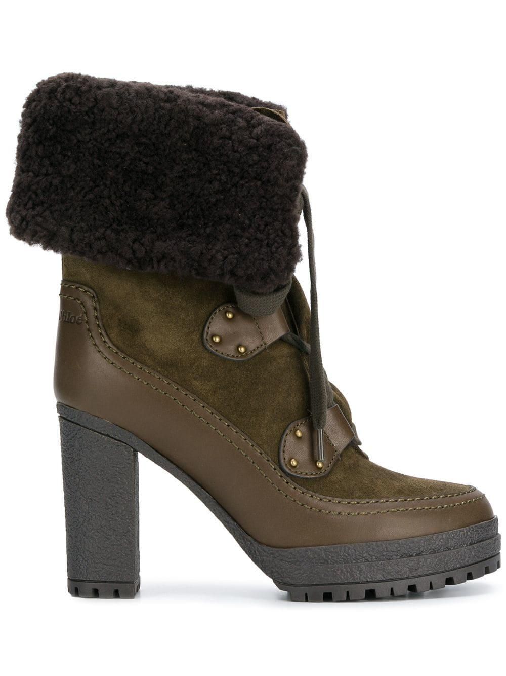 shearling lined winter boots
