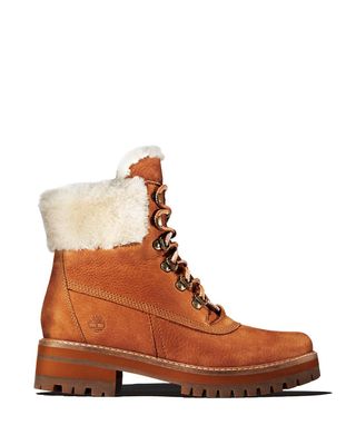 Timberland + Courmayeur Valley Round Toe Suede & Shearling Boots