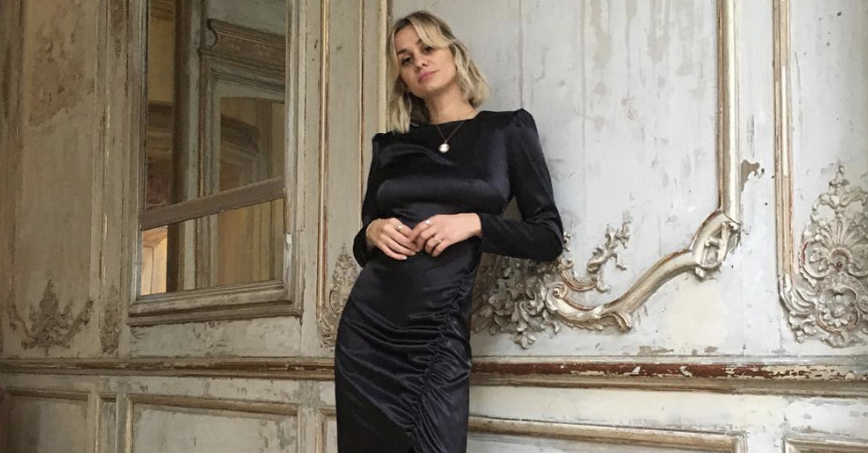 habesha dress design Vienna Long Sleeve Embellished Backless Maxi Dress in Black