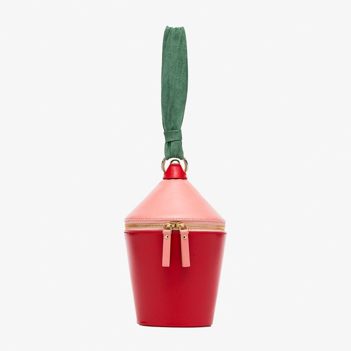 Staud + Minnow Bag in Red and Pink