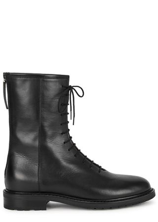 Legres + Black Leather Ankle Boots