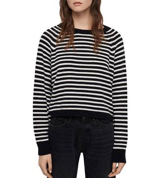 AllSaints + Marcel Striped Cropped Sweater