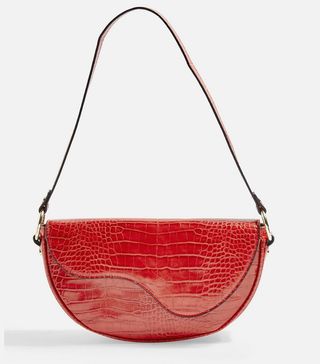 Topshop + Demi Croc Shoulder Bag