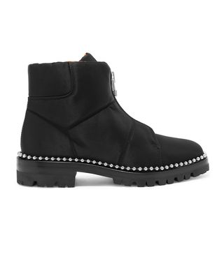 Alexander Wang + Cooper Studded Canvas Ankle Boots