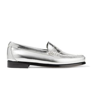 Re/Done + Weejuns The Whitney Metallic Leather Loafers