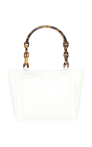 Edie Parker + Croc-Embossed Patent Micro Tote