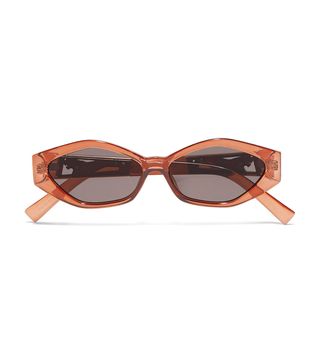 Le Specs + Jordan Askill Petit Panthère Cat-Eye Acetate and Gold-Tone Sunglasses