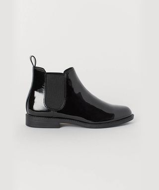 H&M + Patent Chelsea Boots