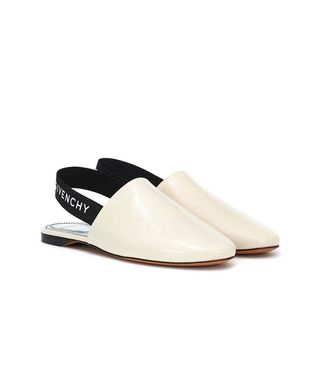 Givenchy + Leather Slingback Slippers