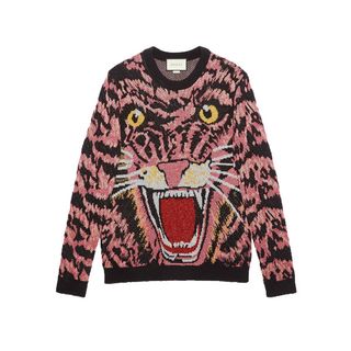 Gucci + Lurex Wool Tiger Sweater